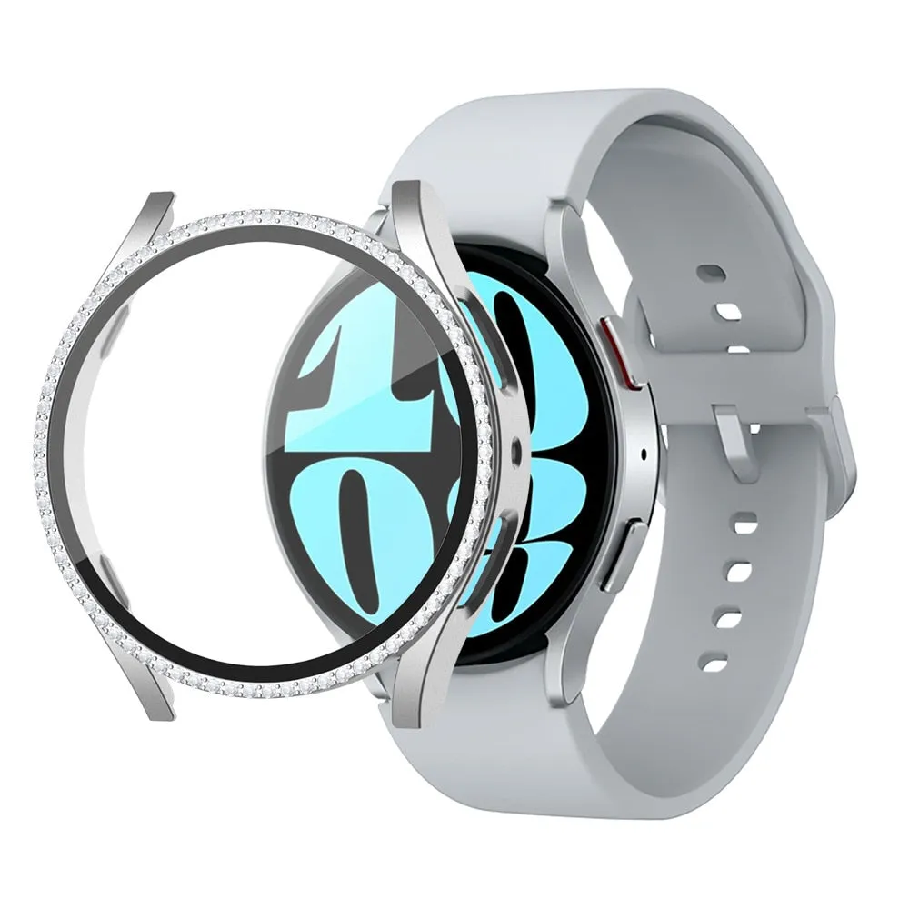 PC Diamond Style Case   Glass for Samsung Galaxy Watch 6/40mm/44mm
