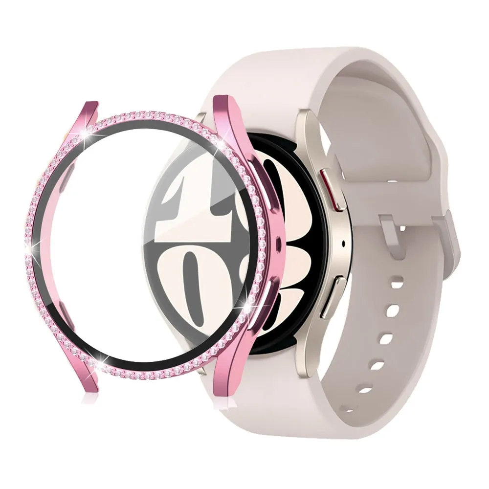 PC Diamond Style Case   Glass for Samsung Galaxy Watch 6/40mm/44mm