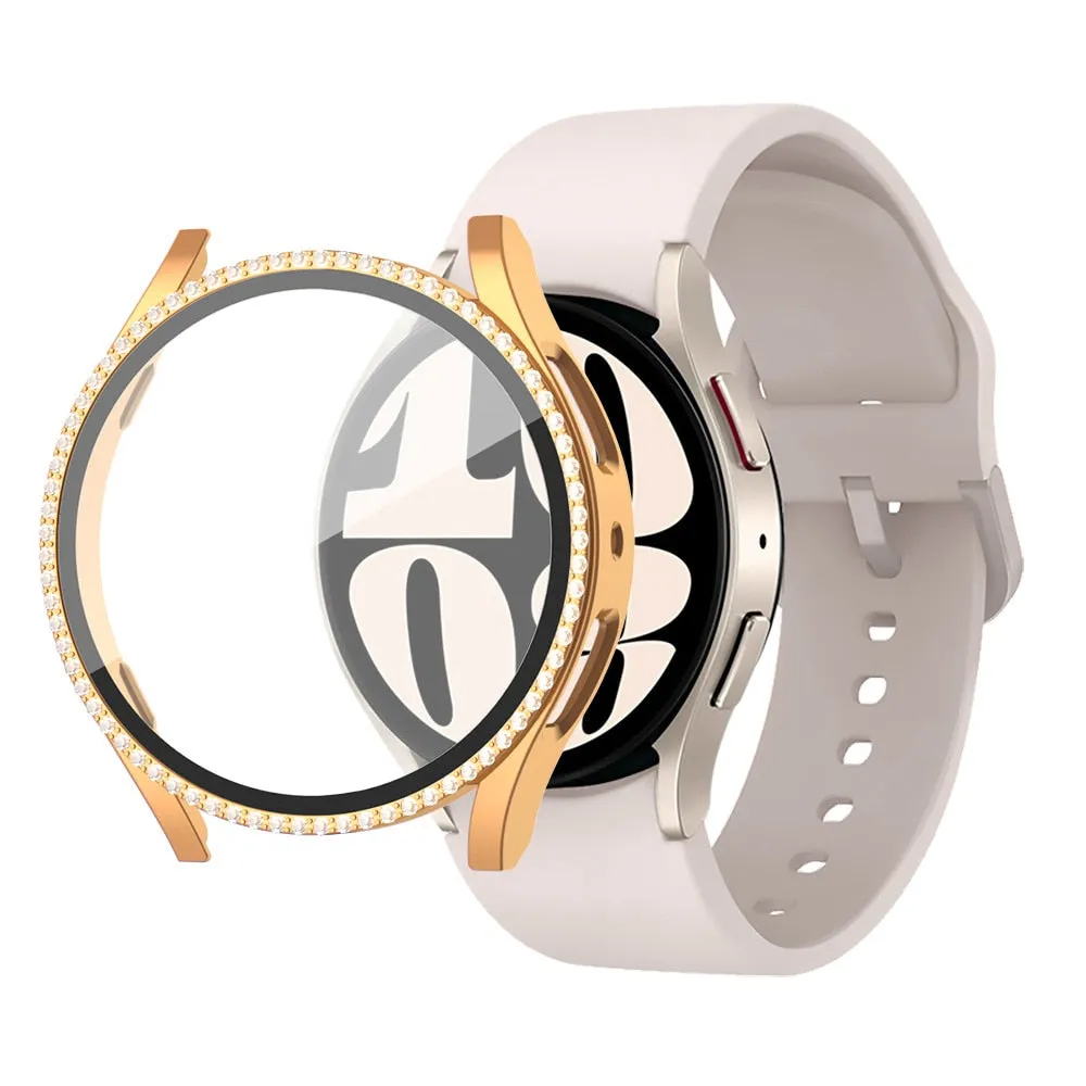 PC Diamond Style Case   Glass for Samsung Galaxy Watch 6/40mm/44mm