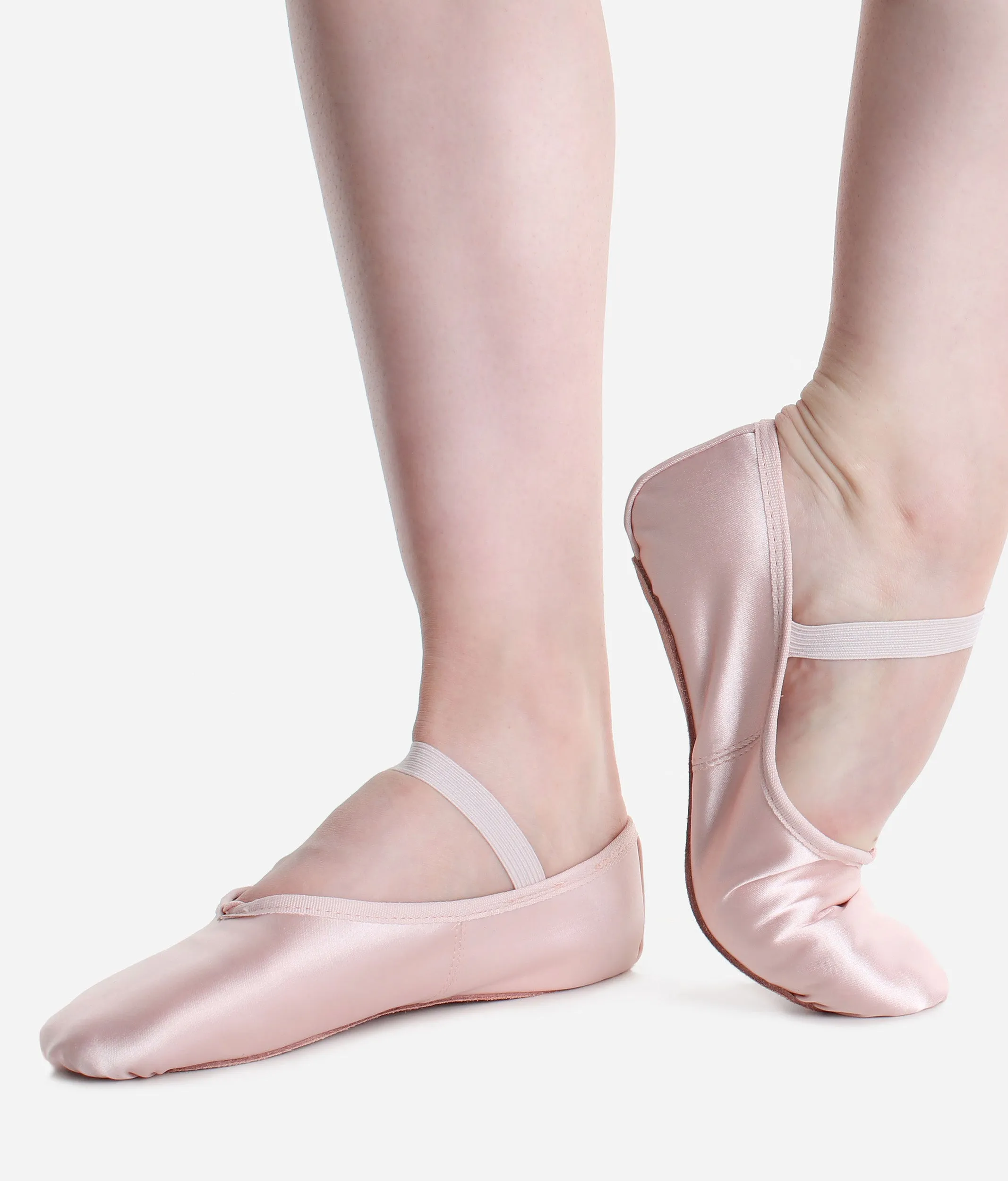 Pink Satin Ballet Shoes BAE16 – Full Sole Support for Beginners