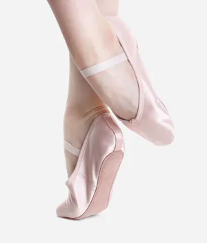 Pink Satin Ballet Shoes BAE16 – Full Sole Support for Beginners