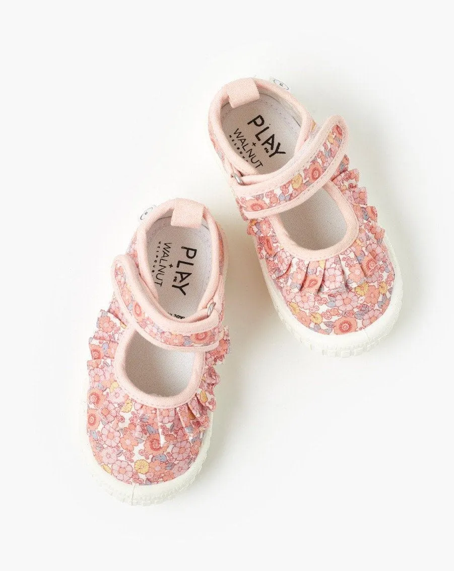 Play Mary Jane Frill Canvas - Happy Days Pink