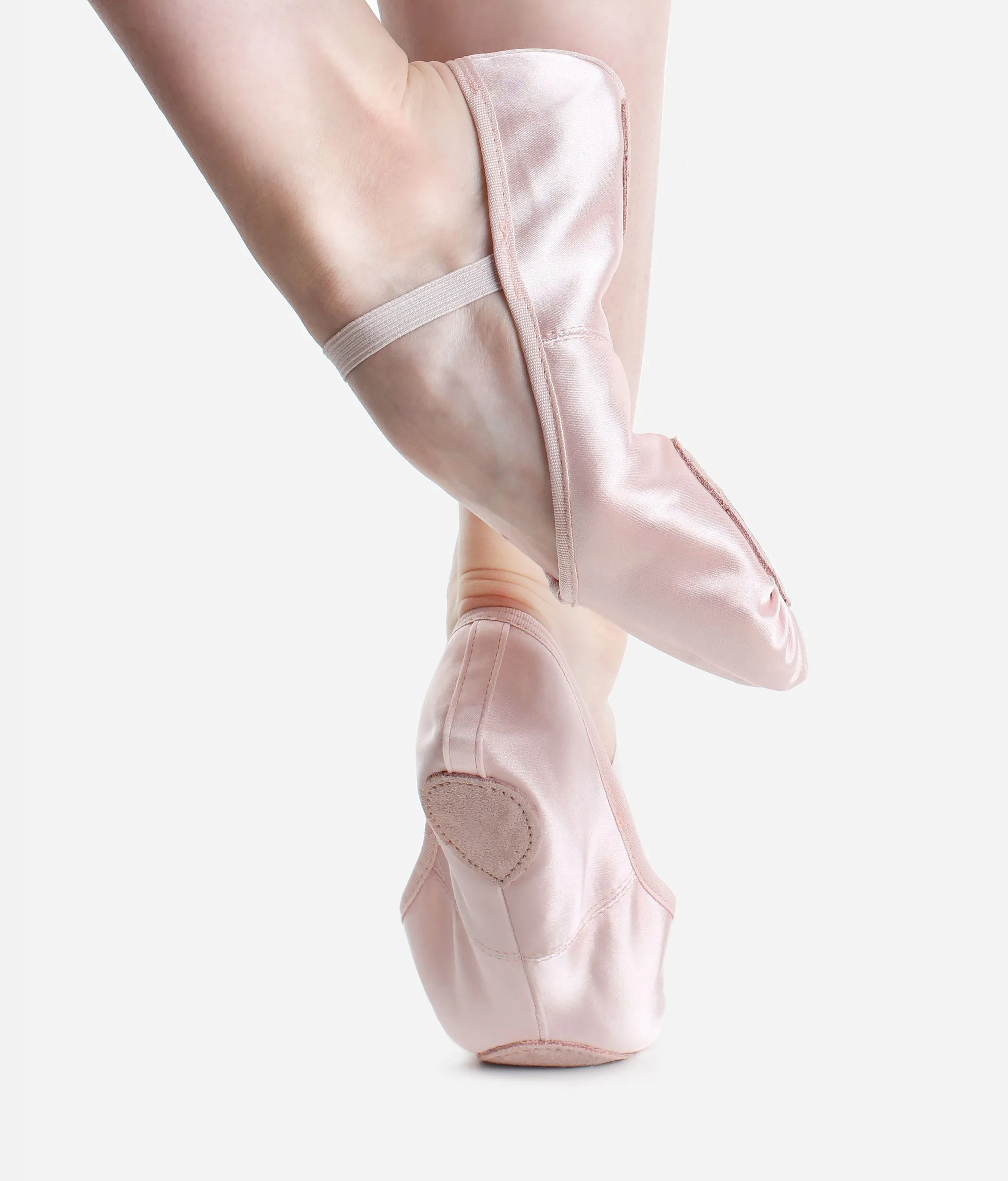 Premium Pink Satin Ballet Shoes BAE15 - Split Sole Design