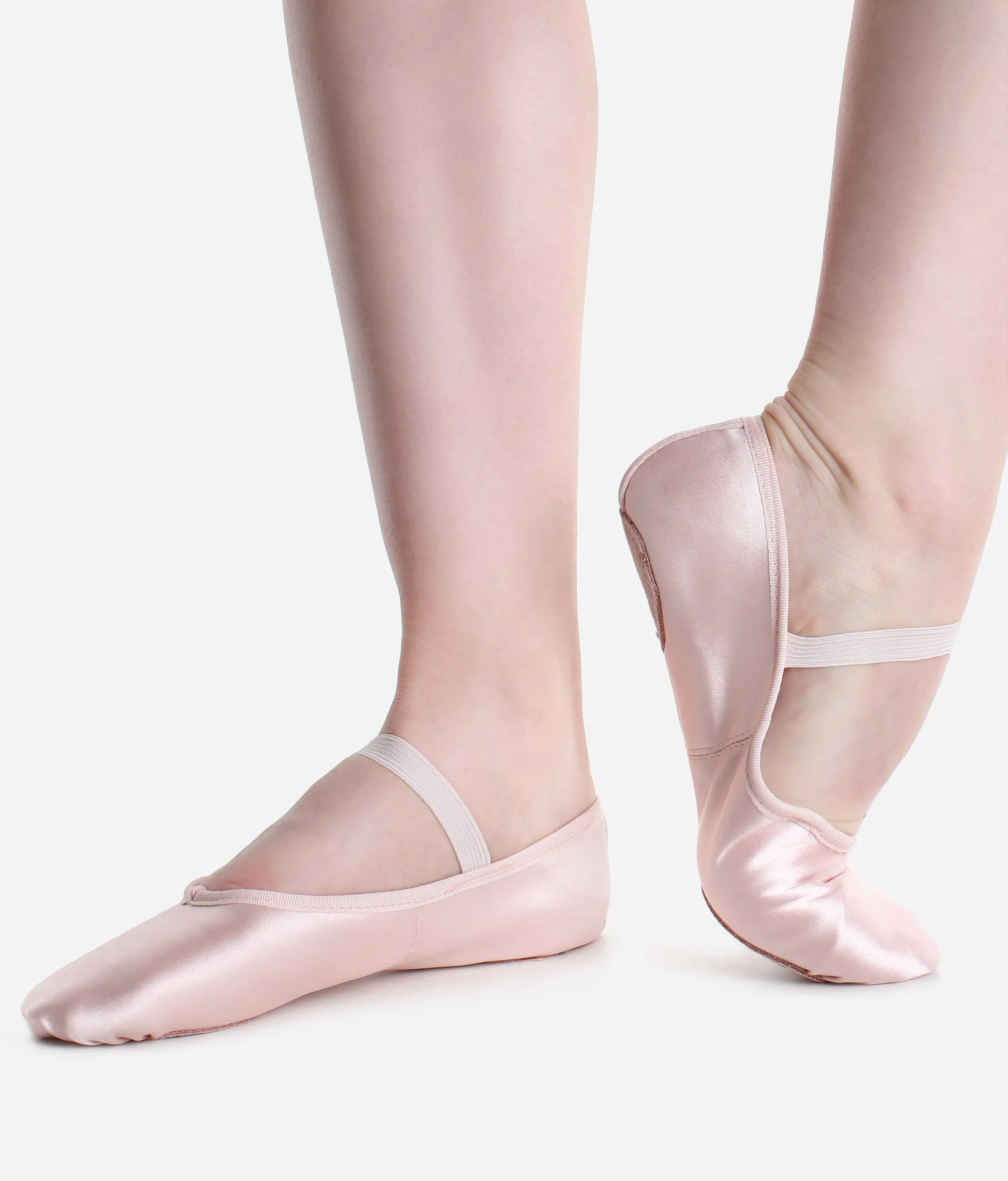 Premium Pink Satin Ballet Shoes BAE15 - Split Sole Design