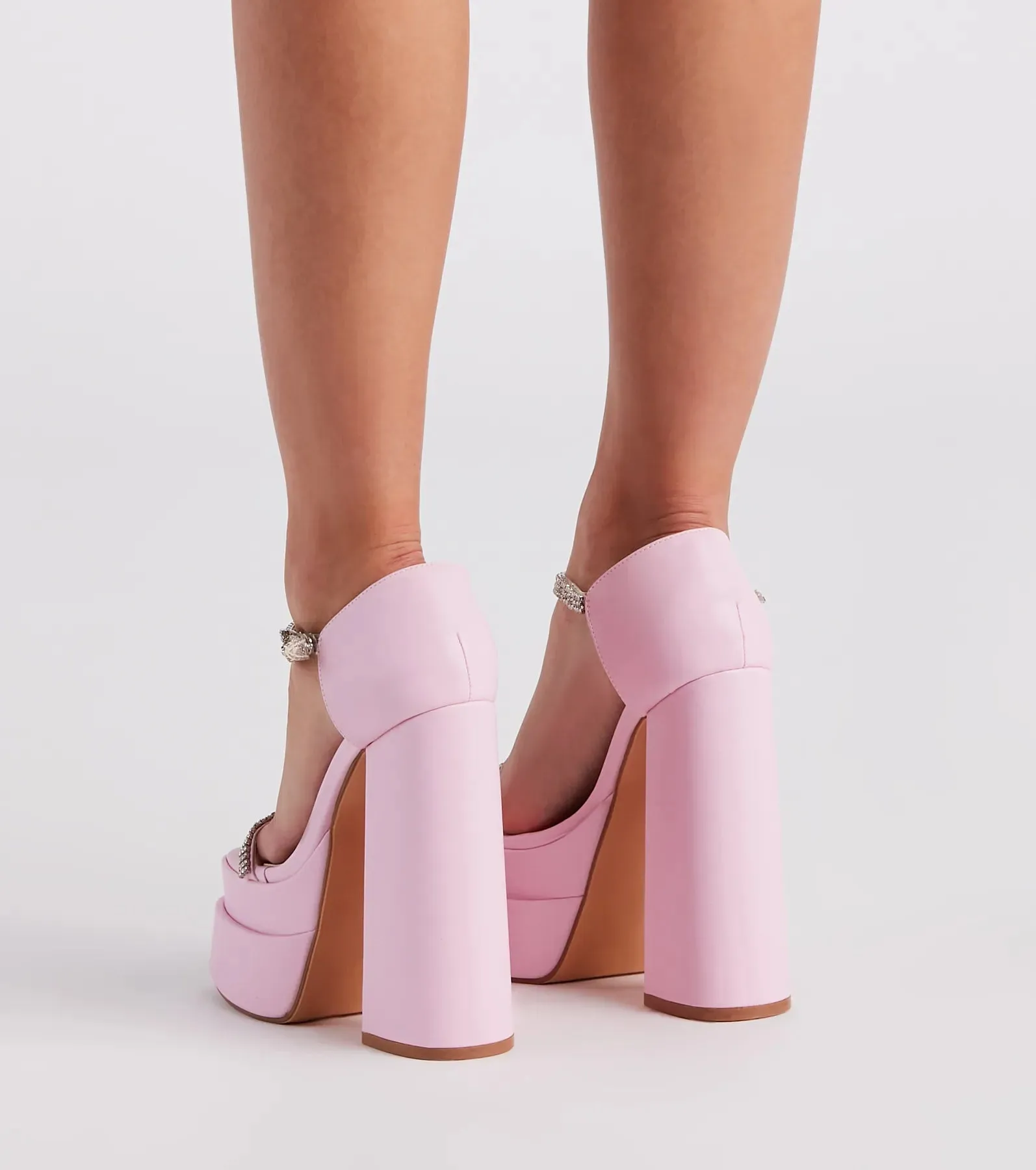 Pretty Girl Walk Rhinestone Platform Heels
