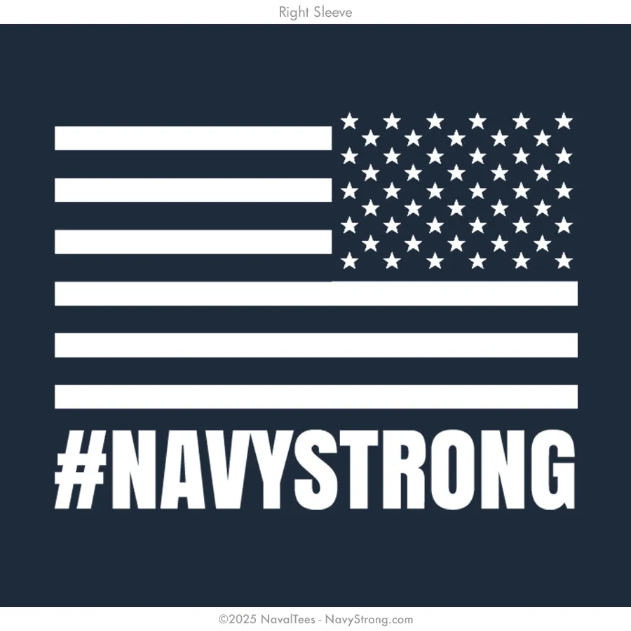 "Bold White Text" Tee | Navy