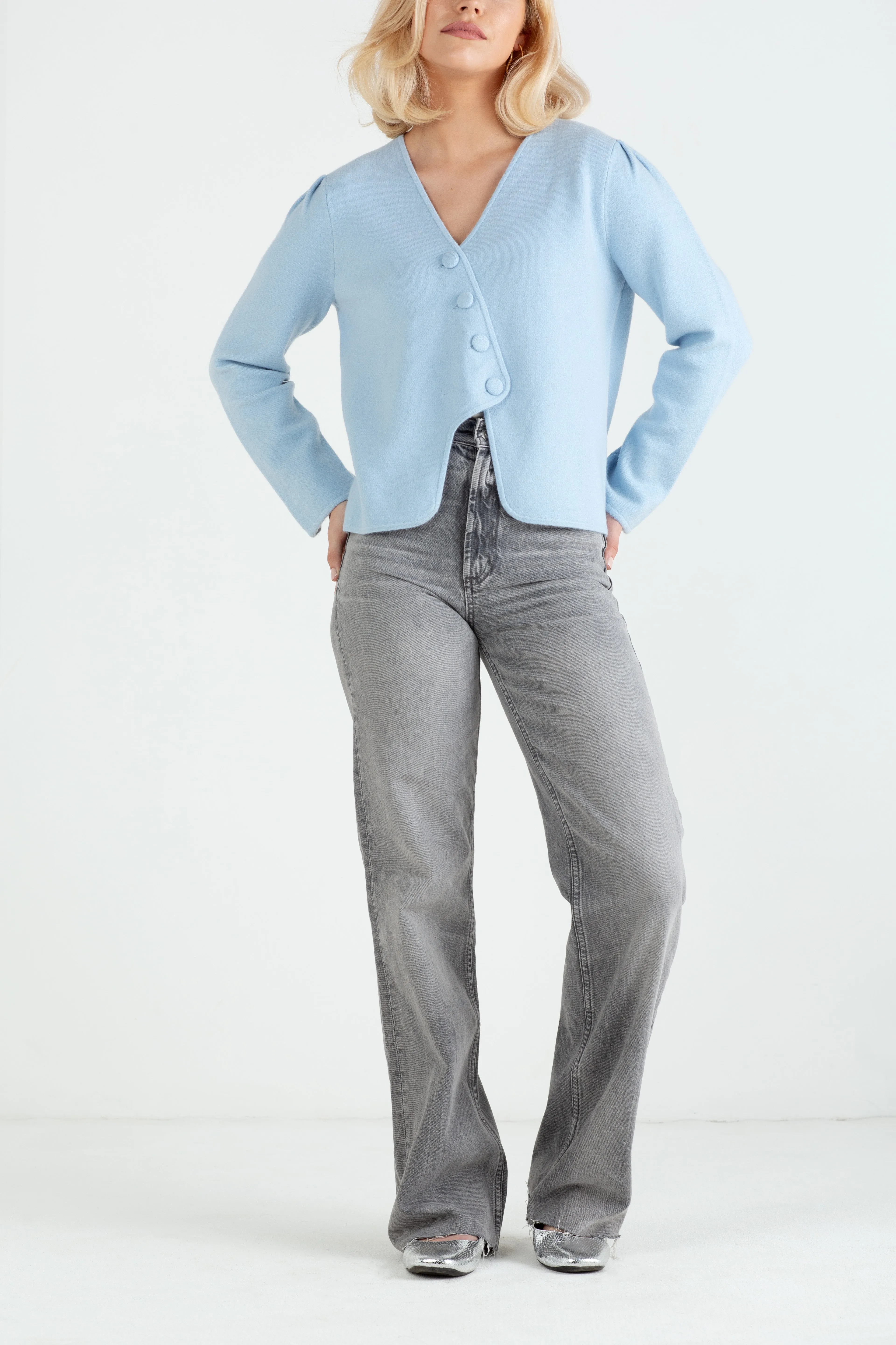 "The Clara" - Wave Cardigan (Blue)