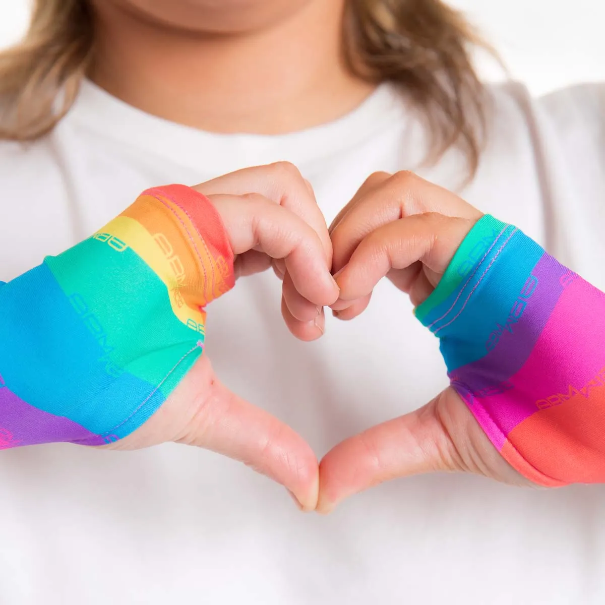 Rainbow Arm Sleeves with Thumbhole - Adult