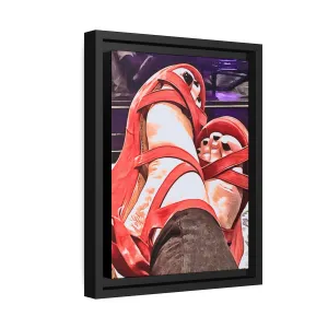 Red Wedges Canvas