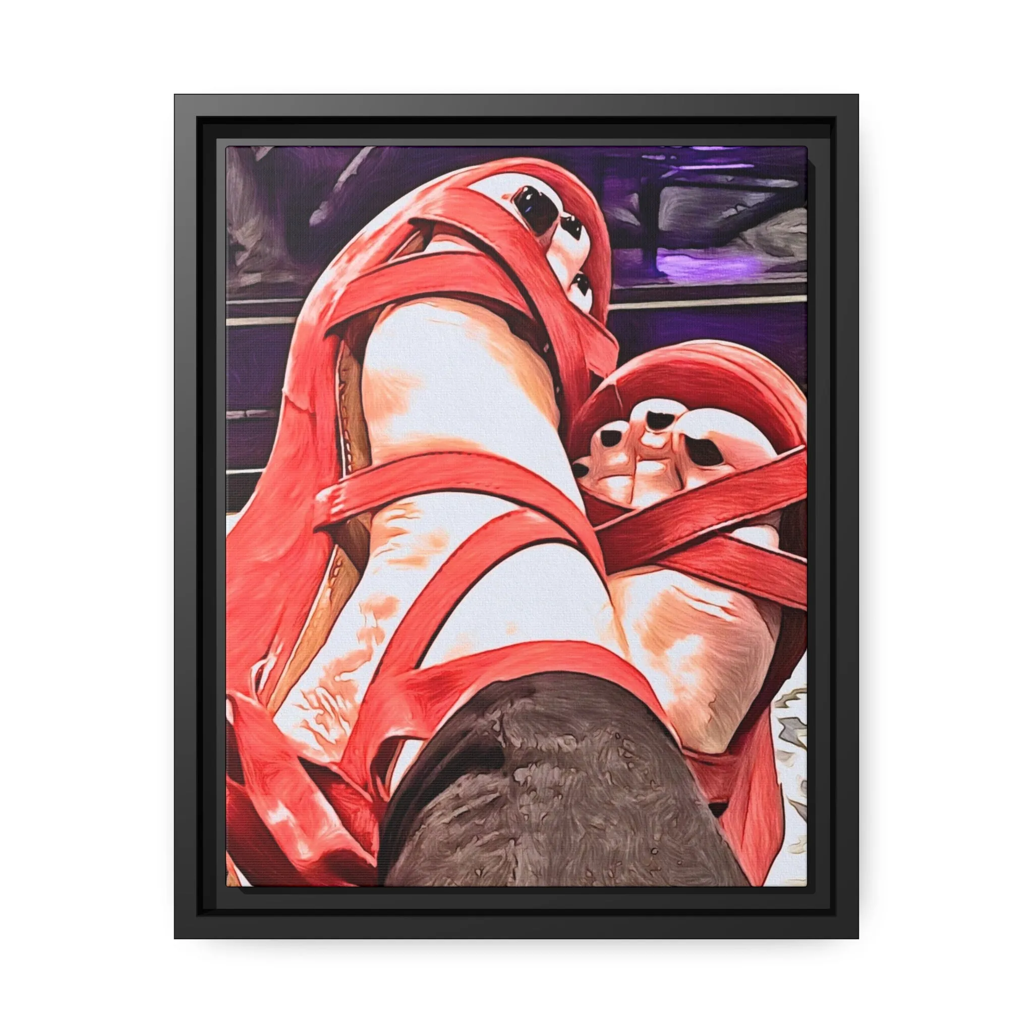 Red Wedges Canvas