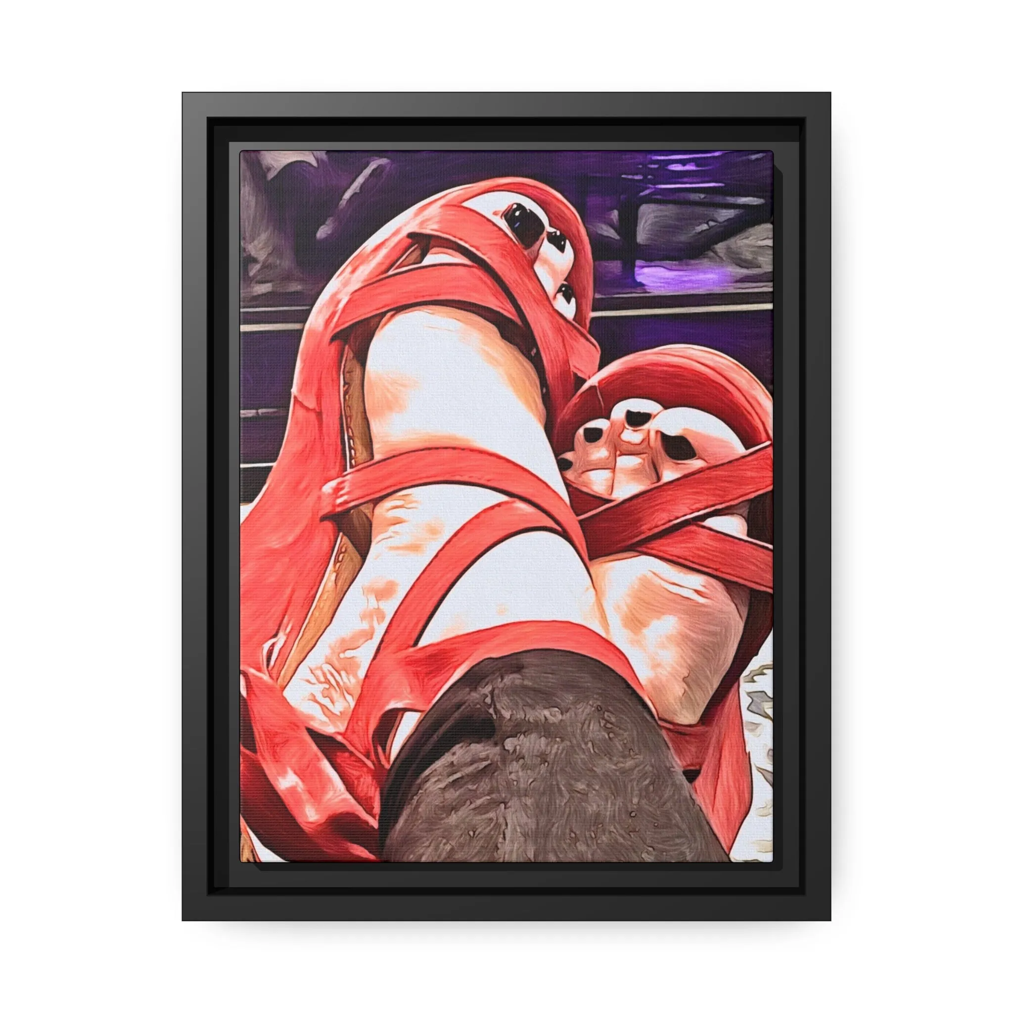 Red Wedges Canvas