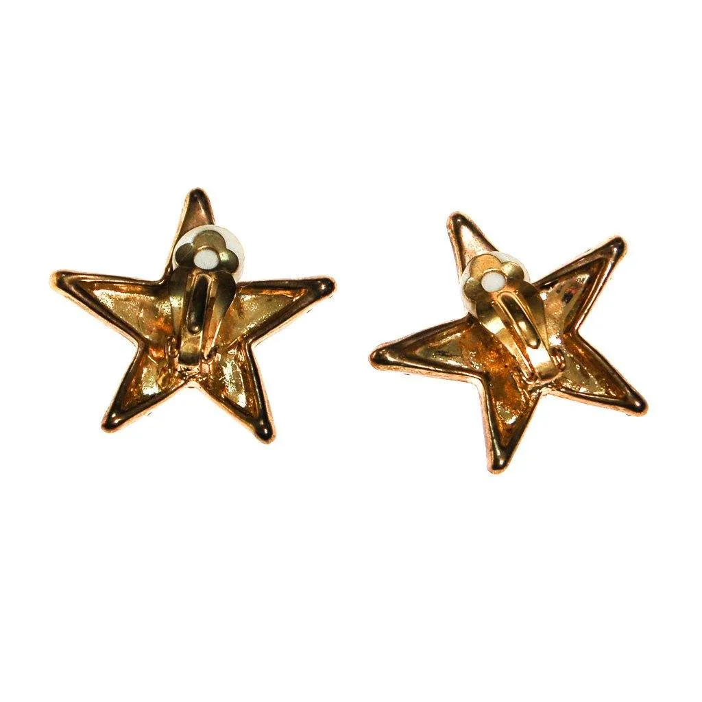Red, White and Blue Rhinestone Star Earrings