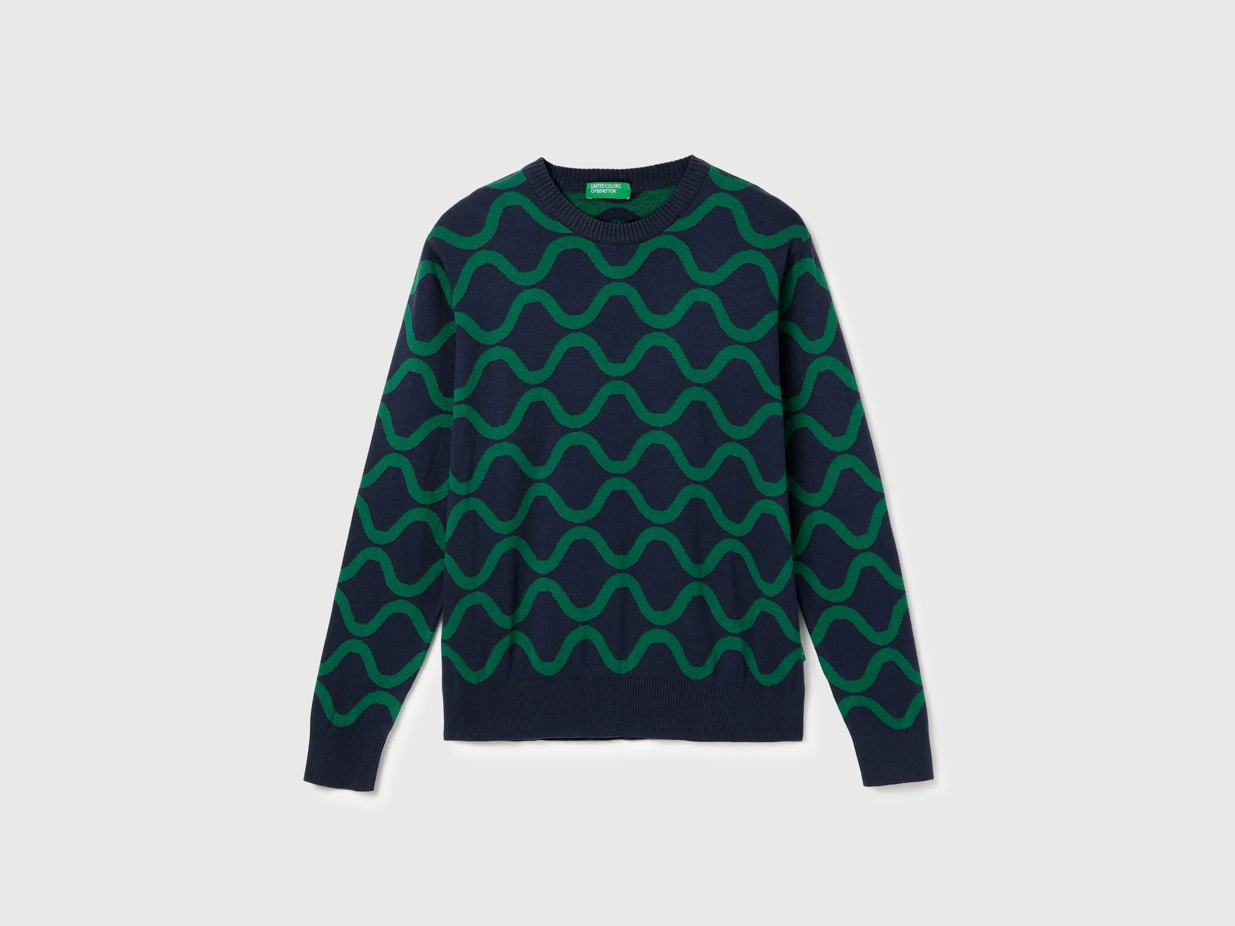 Regular Fit Round Neck Printed Sweater