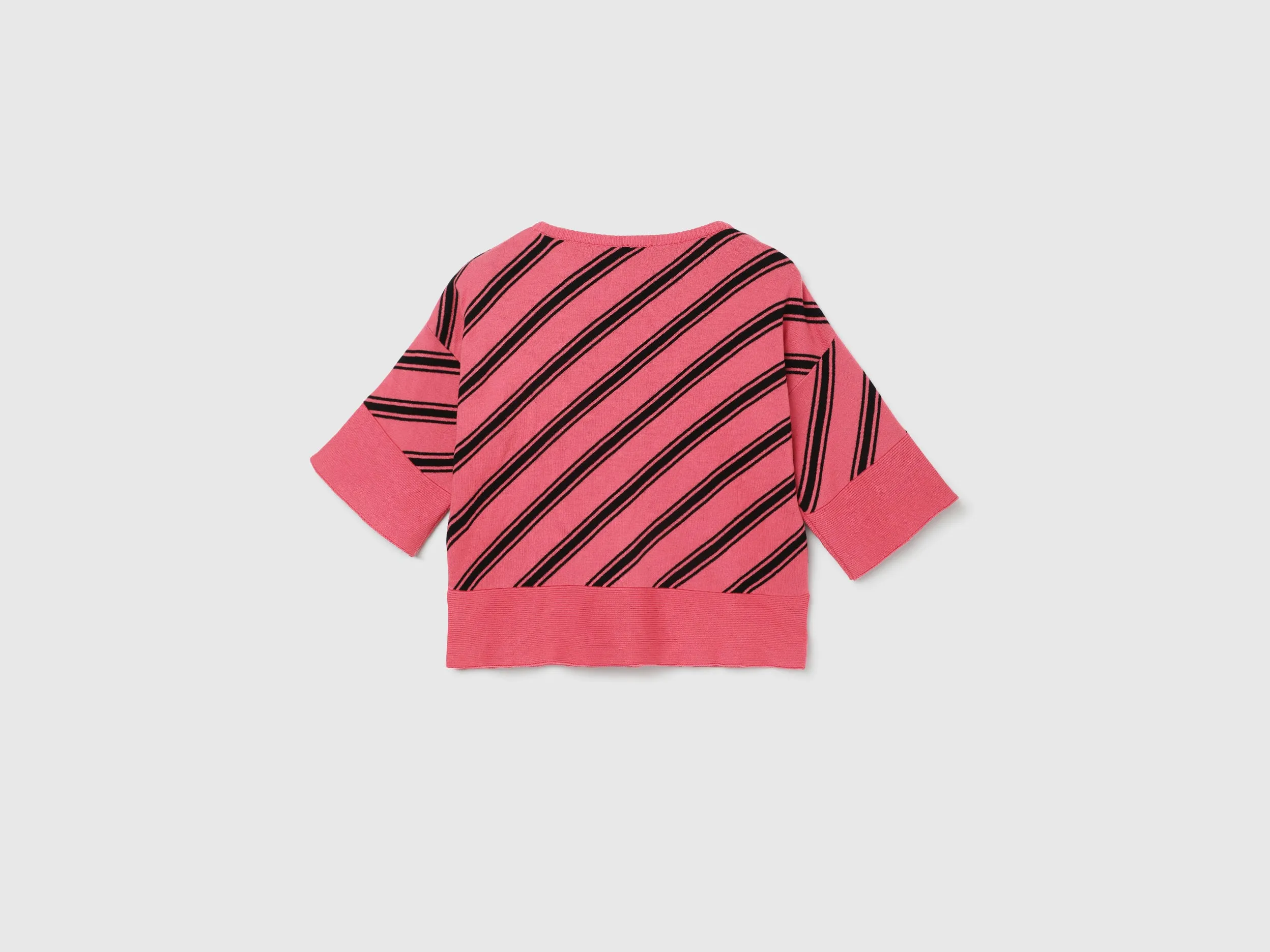 Regular Fit Round Neck Striped Sweater