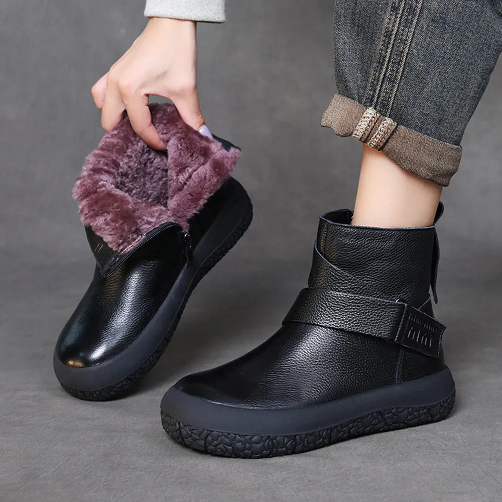 Retro Casual Winter Plush Martin Boots