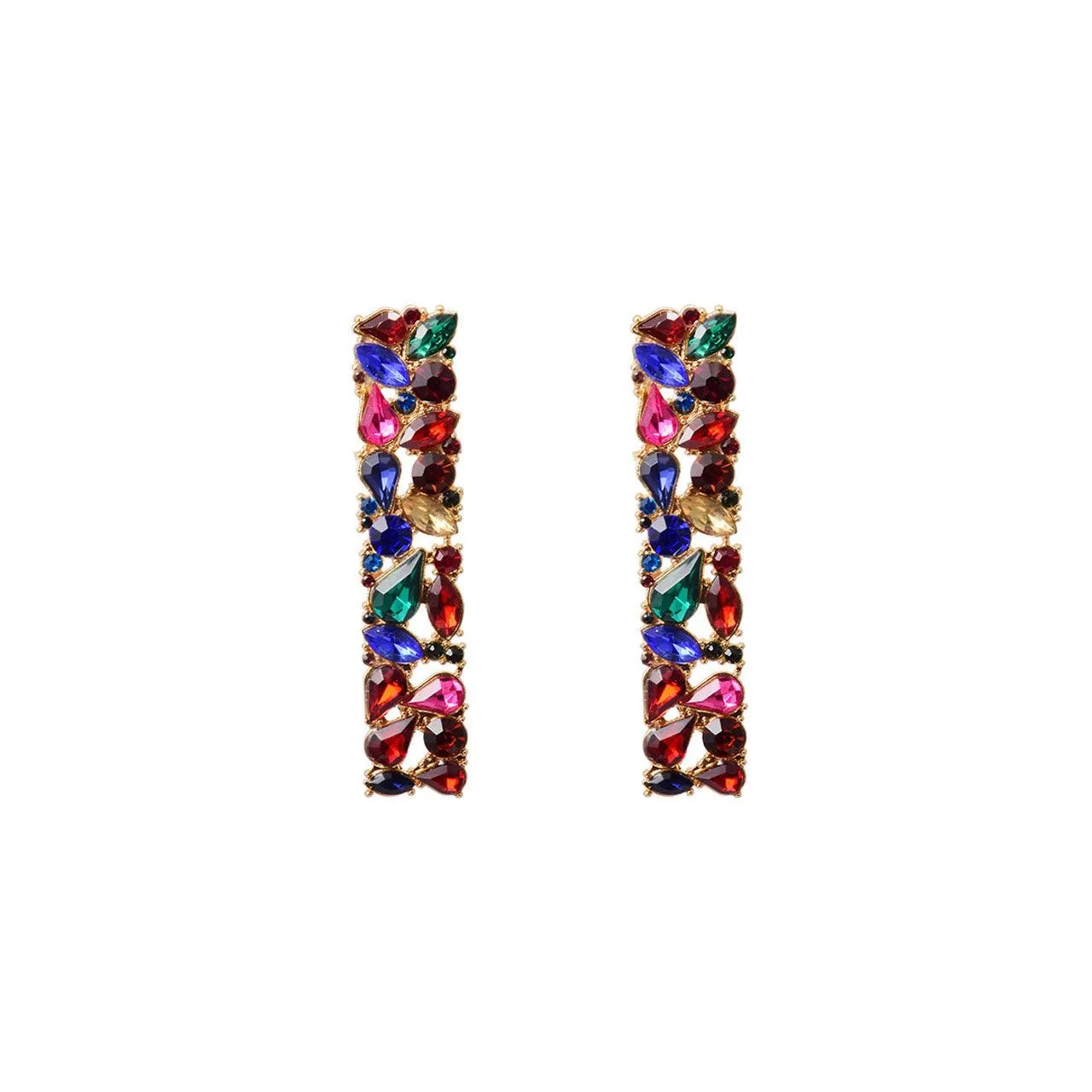 Rhinestone Earrings | Multicolour Or Black Rhinestones
