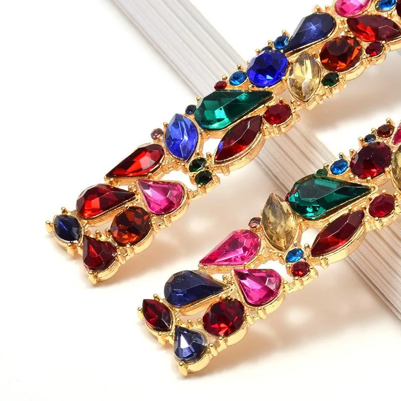 Rhinestone Earrings | Multicolour Or Black Rhinestones