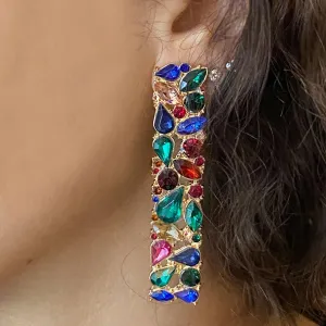 Rhinestone Earrings | Multicolour Or Black Rhinestones