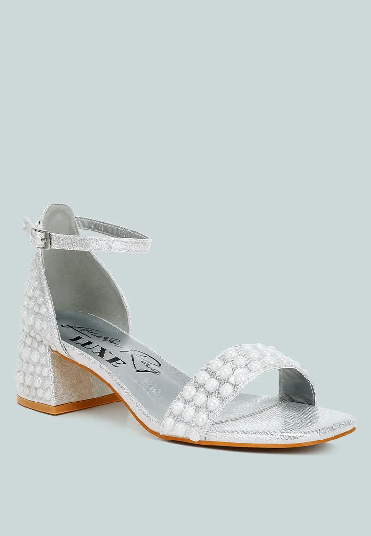 Rhinestone Embellished Shimmer Sandals By RAG
