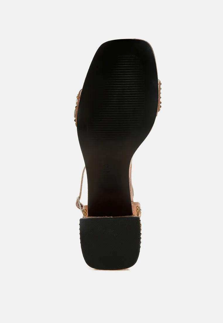 Rhinestone Embellished Shimmer Sandals By RAG