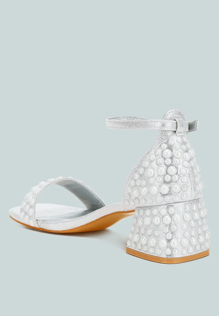 Rhinestone Embellished Shimmer Sandals By RAG