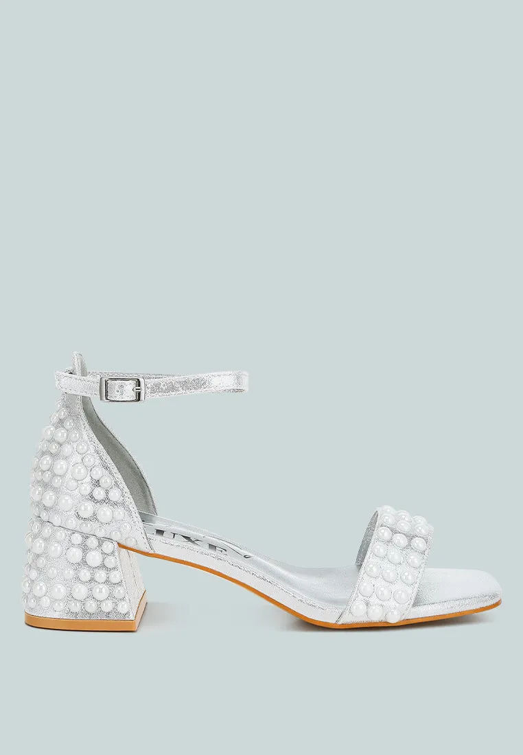 Rhinestone Embellished Shimmer Sandals By RAG