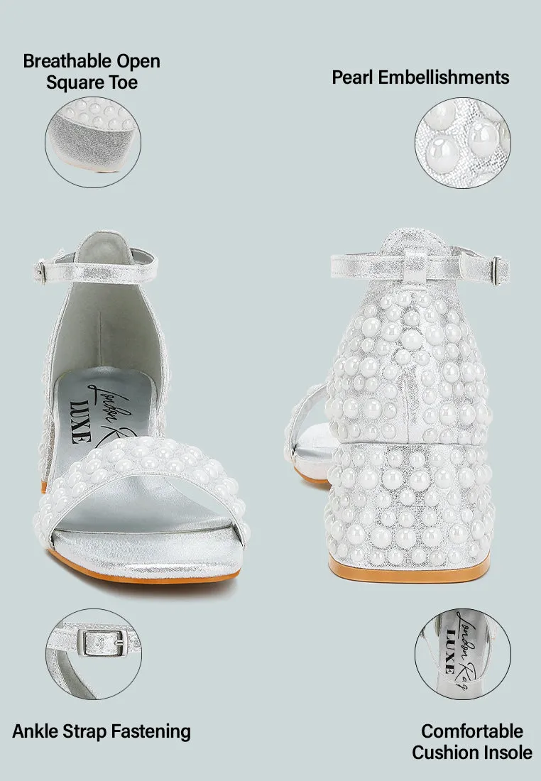 Rhinestone Embellished Shimmer Sandals By RAG