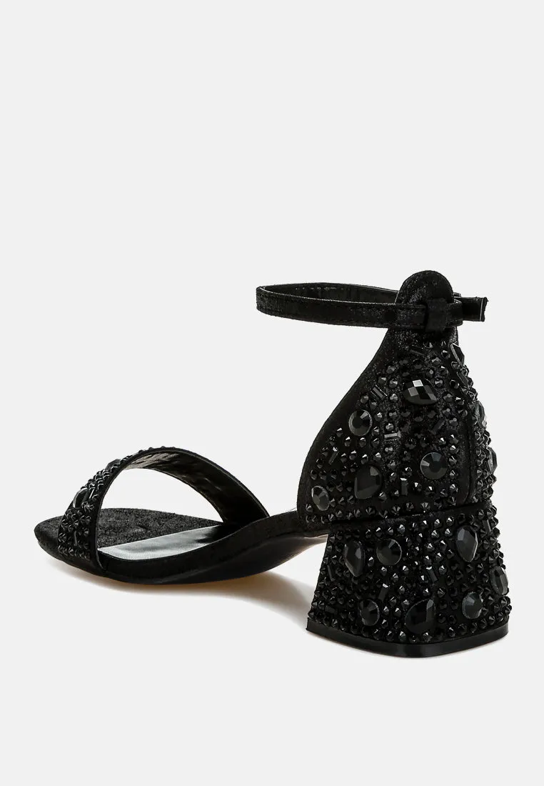 Rhinestone Embellished Shimmer Sandals By RAG