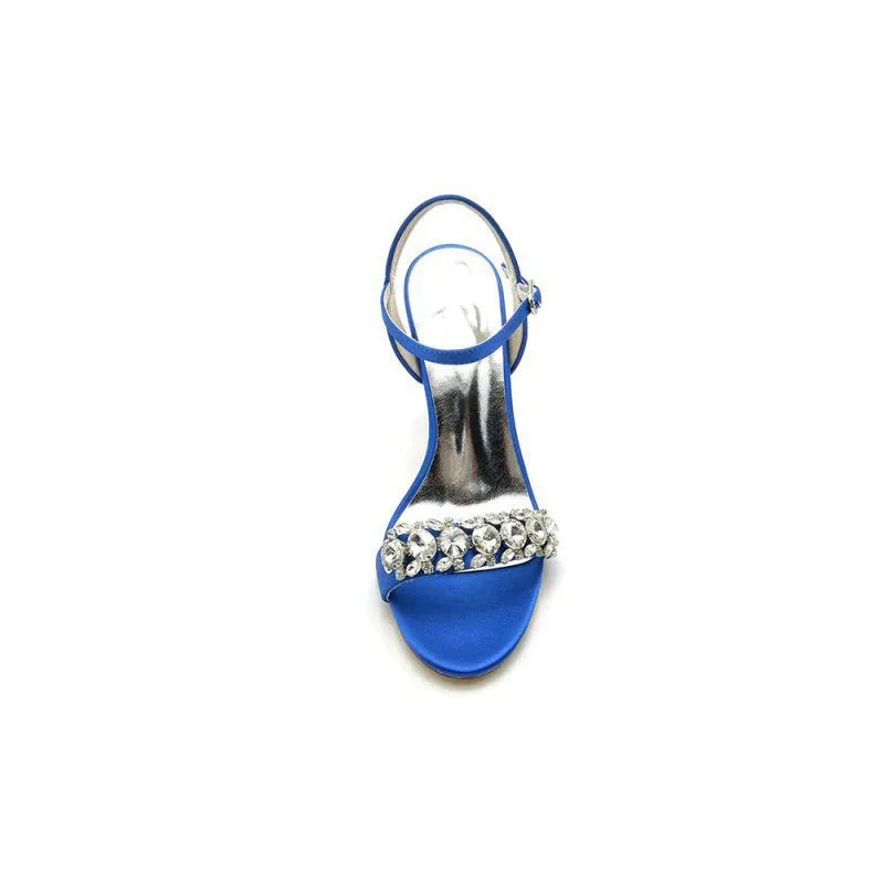Rhinestone Open Toe Stiletto Heels