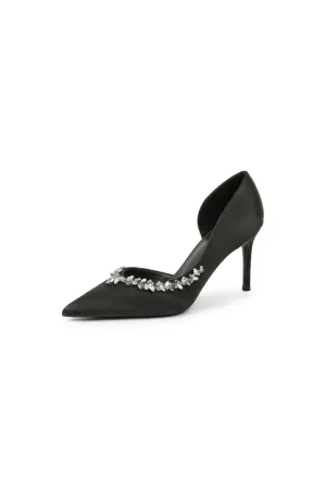 Rhinestone Point Toe Stiletto Pumps