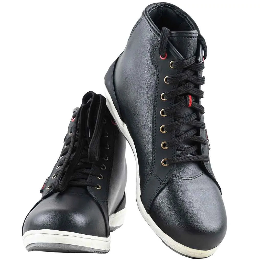 RIDERACT® Men's Motorcycle Boots Black Integral