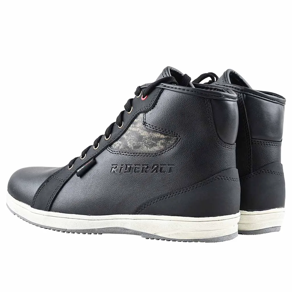 RIDERACT® Men's Motorcycle Boots Black Integral
