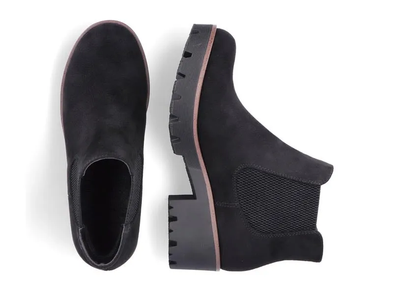 Rieker Chunky Chelsea Ankle Boot Black