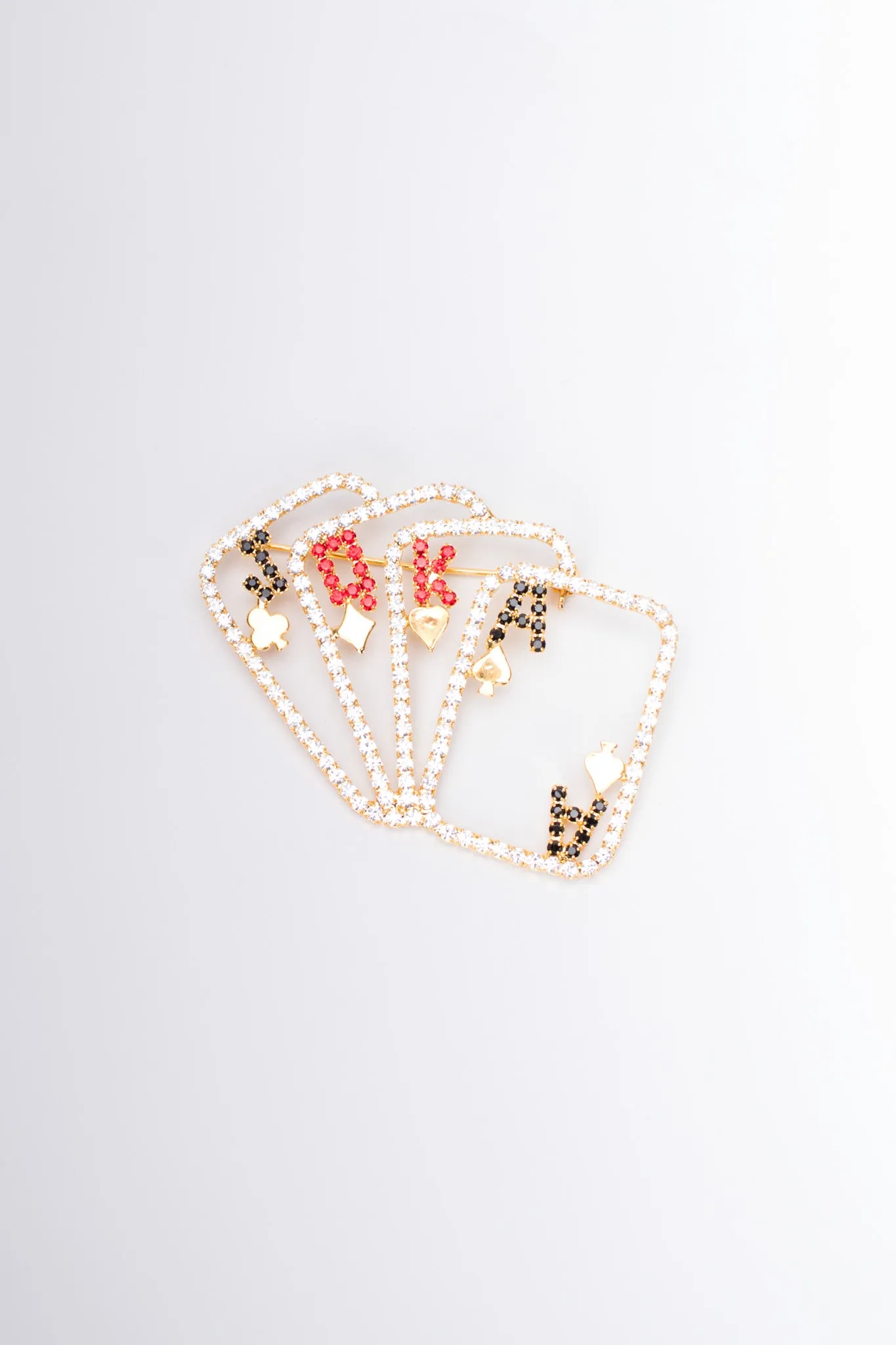 Royal Hand Playing Card Brooch