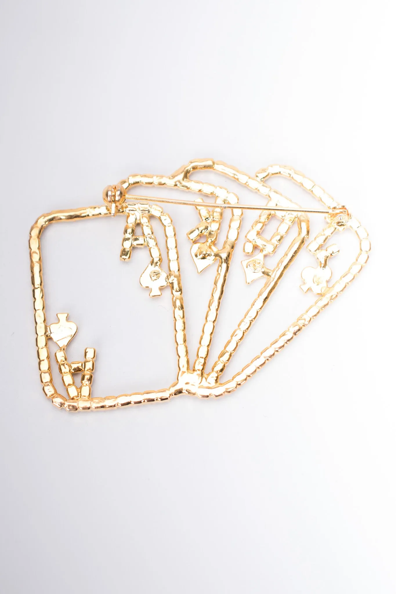 Royal Hand Playing Card Brooch