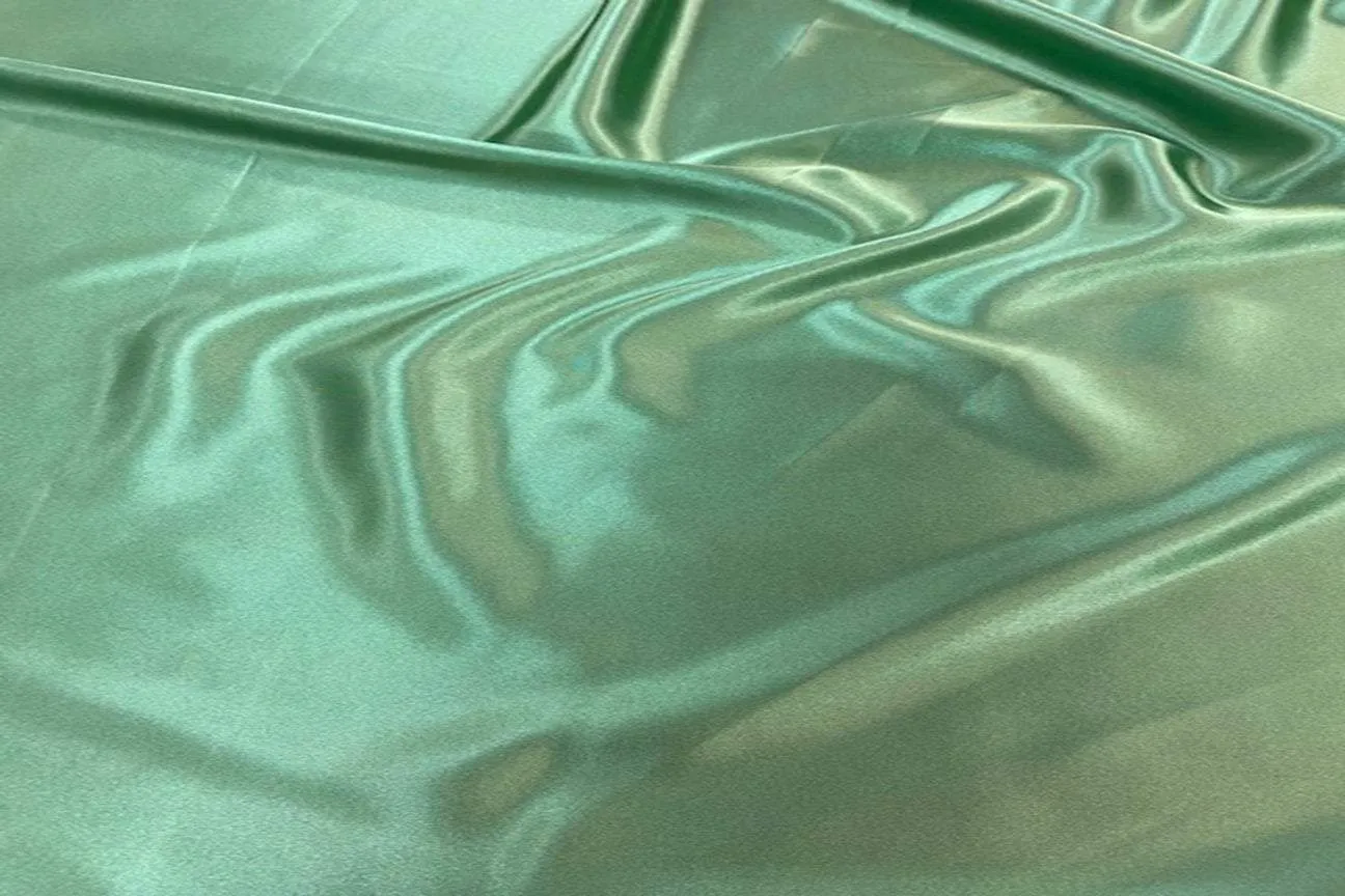 SA: Dark Mint Green Stretch Satin OUT OF STOCK