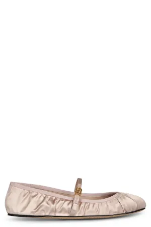 Satin ballet flats