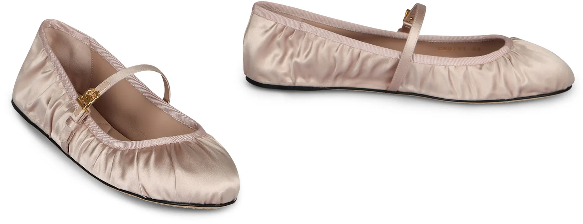 Satin ballet flats