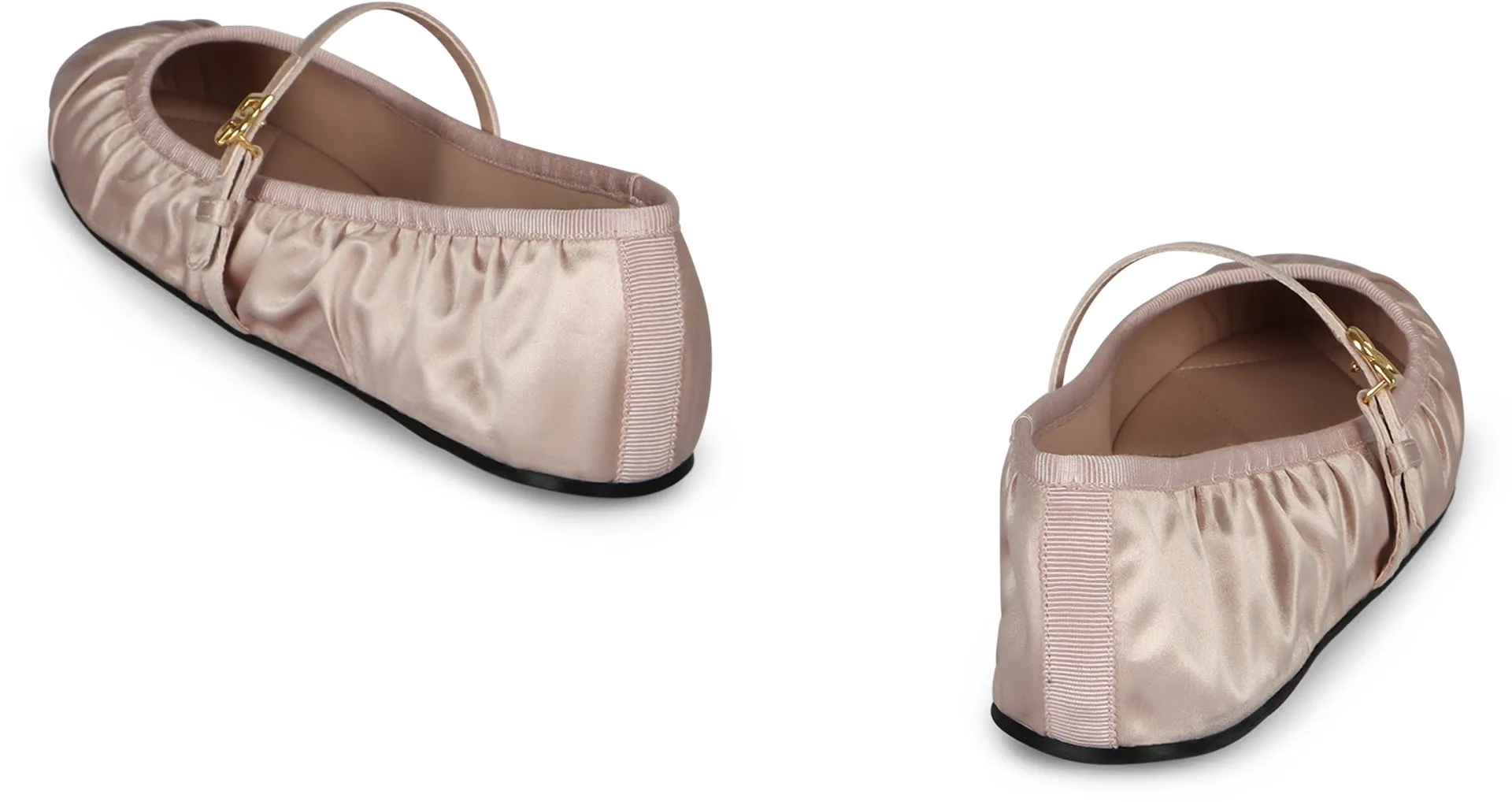 Satin ballet flats