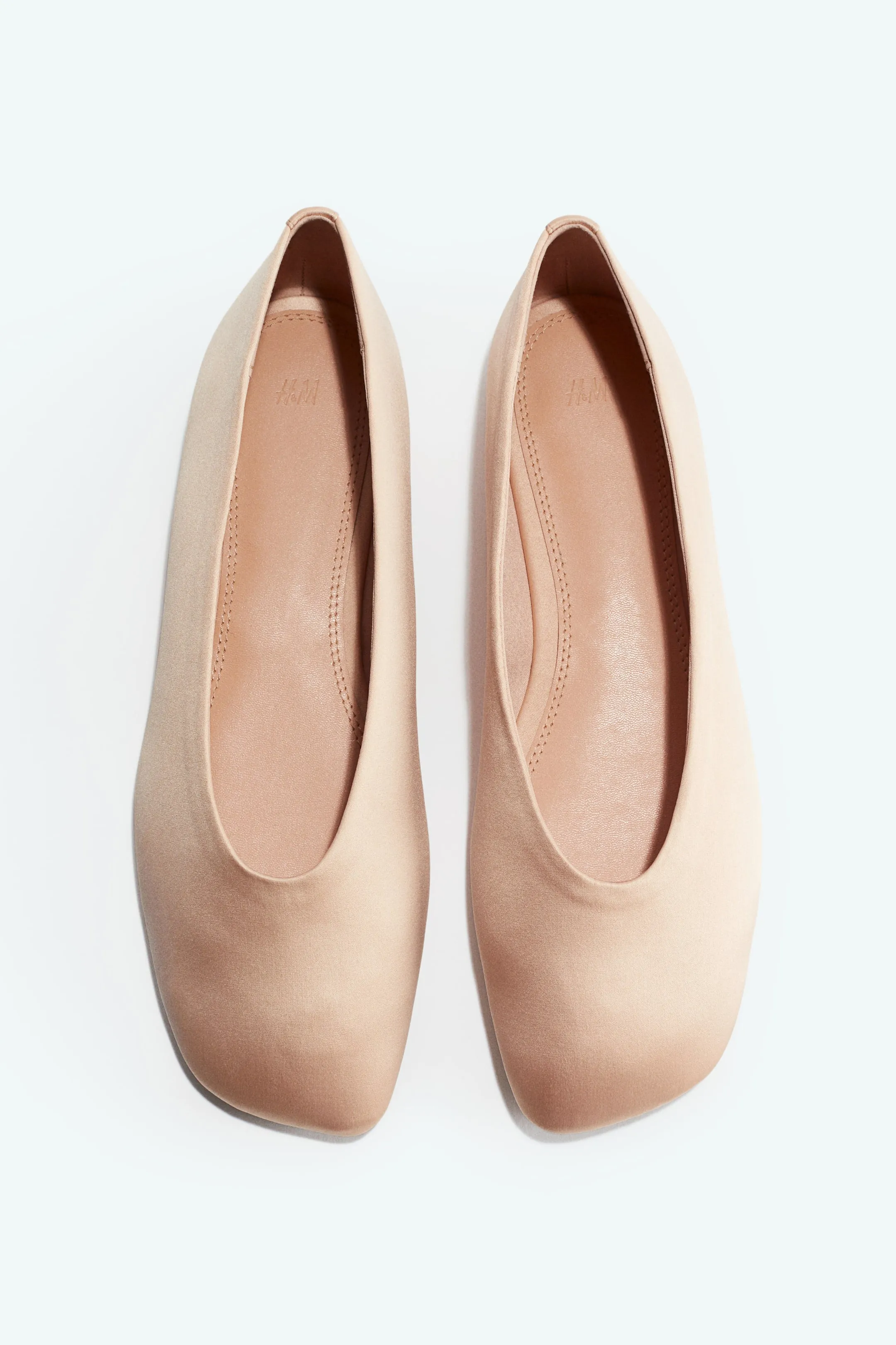 Satin ballet pumps