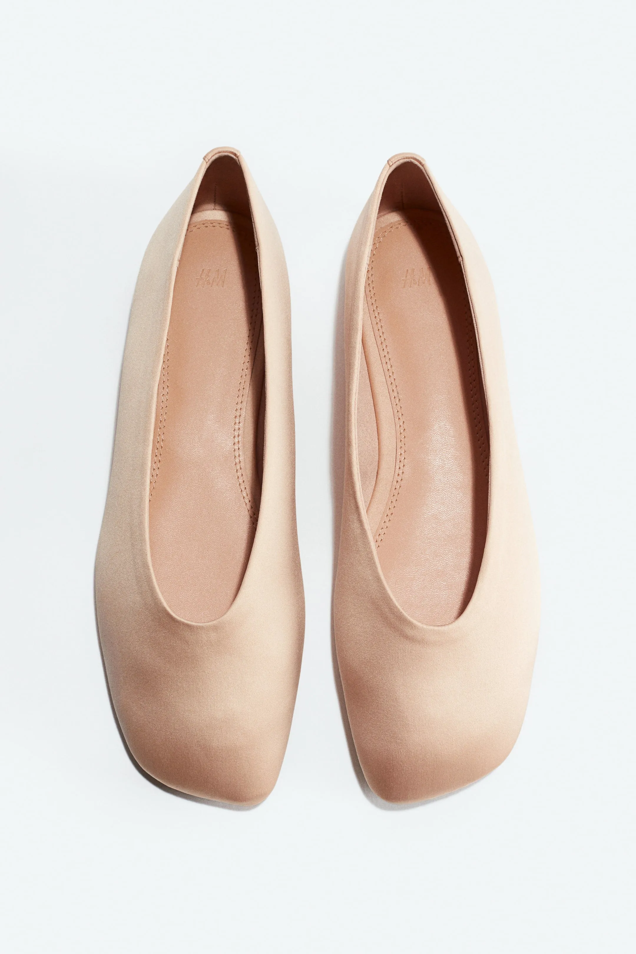 Satin ballet pumps