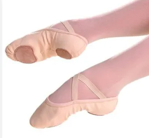 SD16S Child Canvas Split Sole Ballet Slipper Light Pink