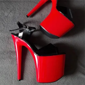 Sexy 20cm stiletto heels, 8in stylish party paint heels, stage performance sandals