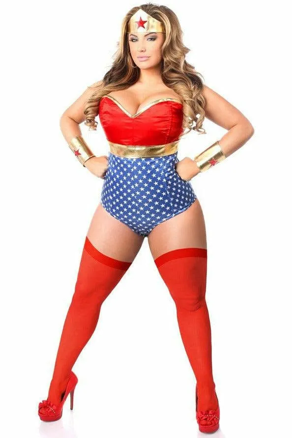 Sexy Deluxe 3 Piece Sexy Superhero Halloween Costume