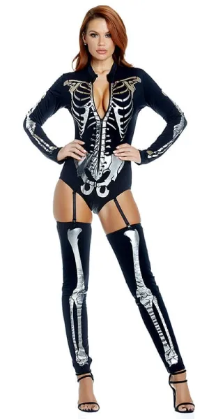 Sexy Dirty Bones Skeleton Halloween Costume