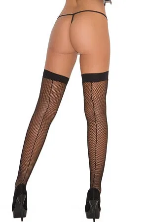 Sexy Fishnet Thigh High with Backseam