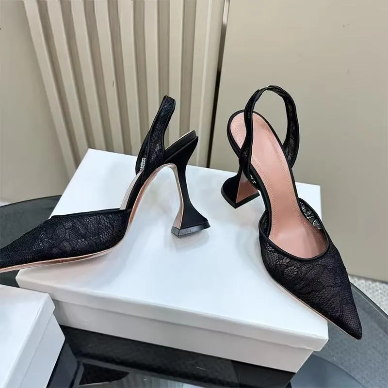 Sexy High Heels Women Pumps Rhinestone Sun Flower Mesh Summer Sandals