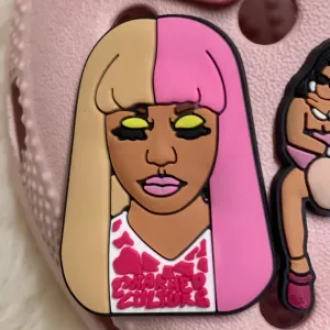 SHOE CHARMS - BLONDE/PINK NICKI