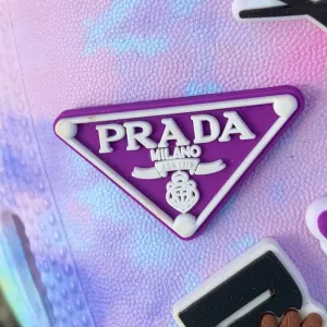 SHOE CHARMS - PURPLE TRIANGLE