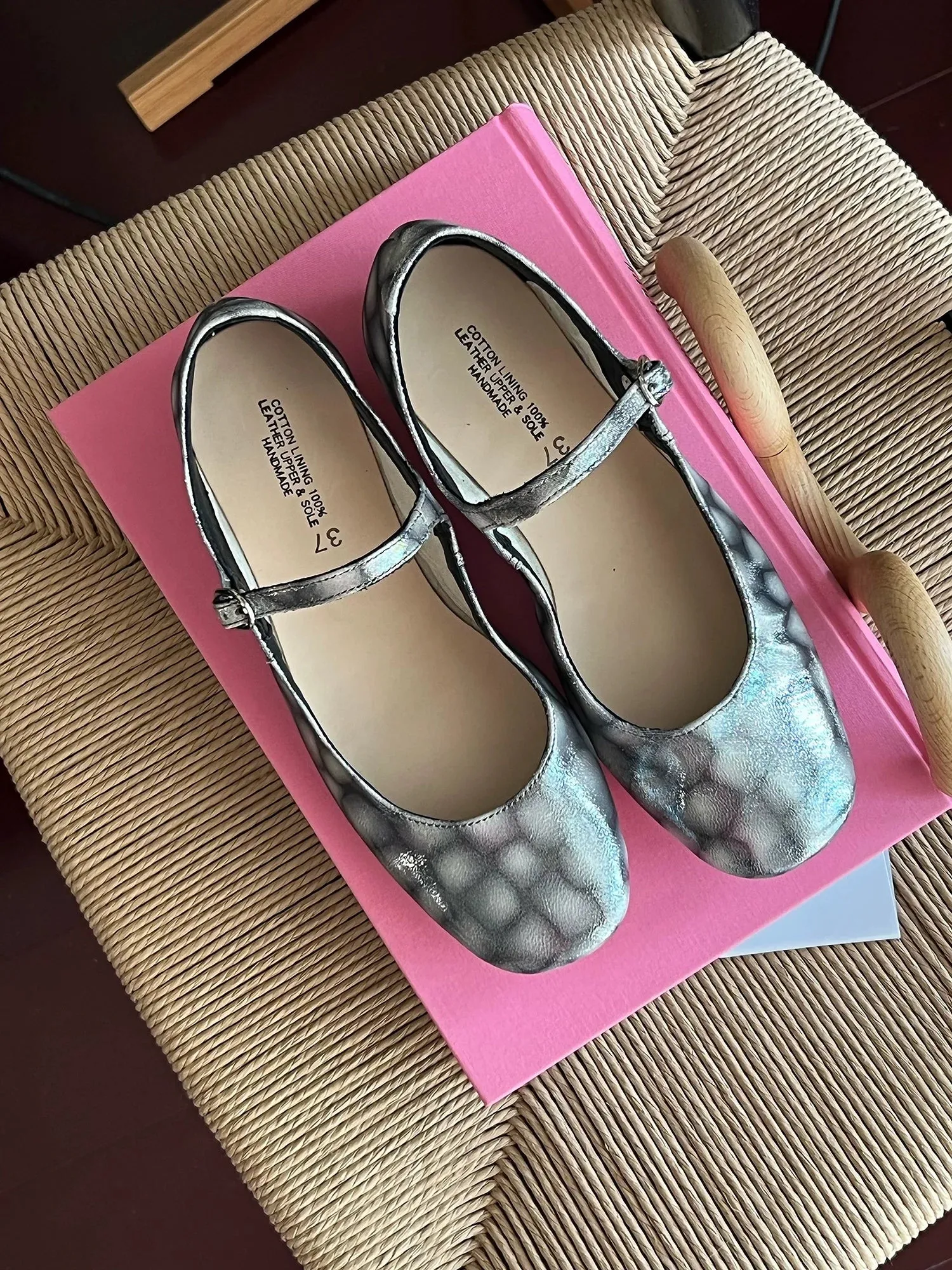 Silver Polka Dot Mary Jane Shoes